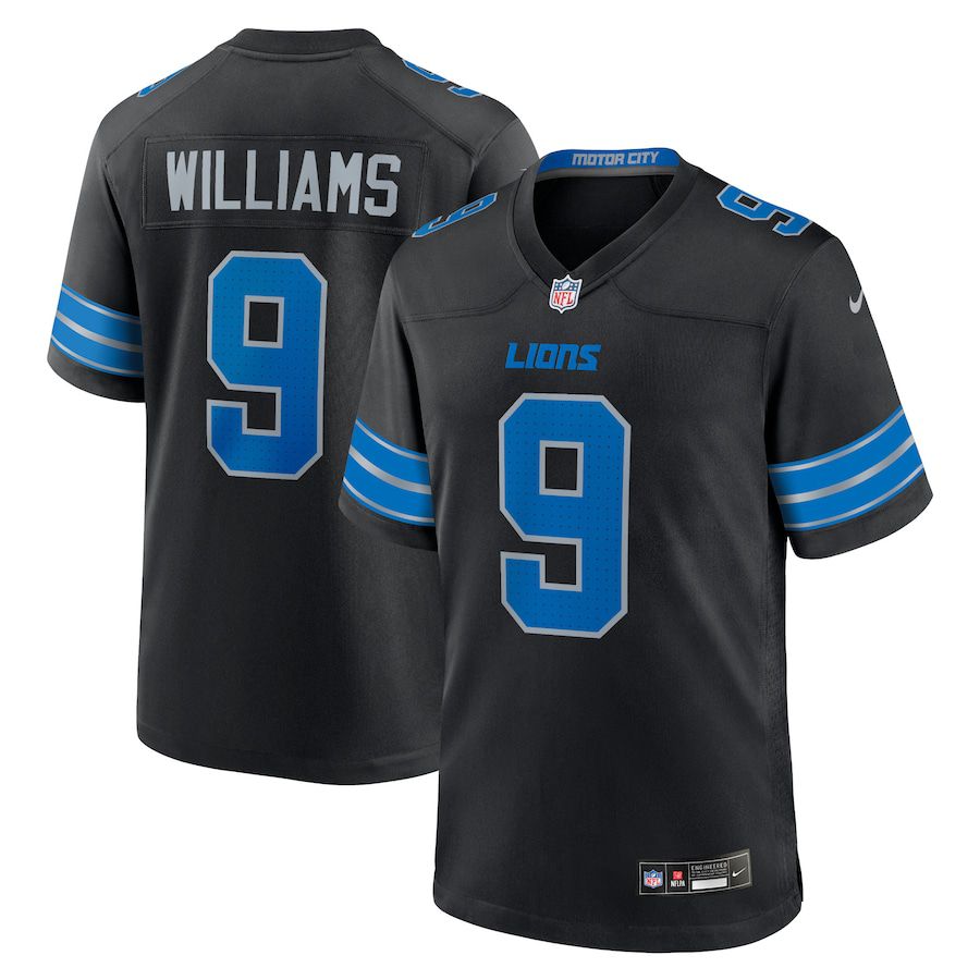 Men Detroit Lions #9 Jameson Williams Nike Black 2nd Alternate Game NFL Jersey